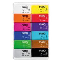 Lot de 12 blocs FIMO 25 g couleurs basiques assorties - Image 2