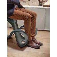 Siège assis debout Moon en résine Beige assise gris foncé - Image 5