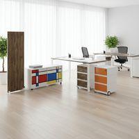 Caisson mobile Easy Office 4 tiroirs rangement corps blanc décor Zen - Image 2