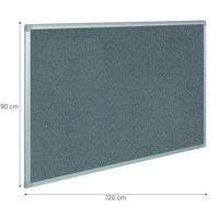 Panneau d'affichage textile Hxl : 90x120 cms - Fond Gris - Image 3