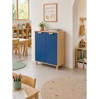 Meuble étagères Filou  avec portes sur pieds bleu delft - Image 4