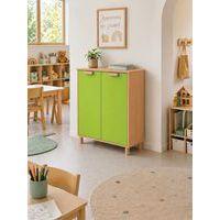 Meuble étagères Filou  avec portes sur pieds vert pomme - Image 3