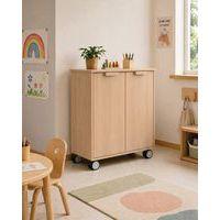 Meuble étagères Filou  avec portes à roulettes hêtre - Image 3