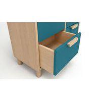 Meuble Filou  6 tiroirs sur pieds turquoise - Image 3