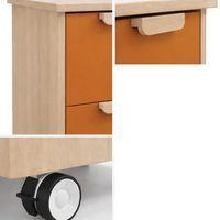Meuble Filou 6 tiroirs sur roulettes orange de Sienne - Image 2