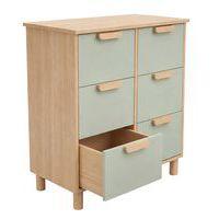 Meuble Filou 6 tiroirs sur pieds vert opale - Image 4
