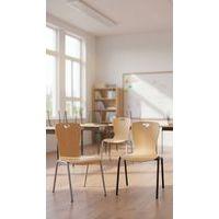 Lot de 6 chaises Narval piètement noir coque hêtre - Image 4