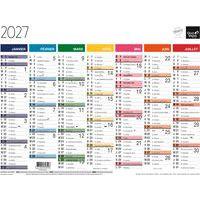 Lot de 10 Calendrier banque fr arc en ciel par 10 - 27x21cm - Image principale