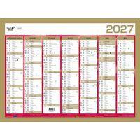 Lot de 10 Calendrier banque fr or par 10 - 55x40,5cm - Image principale