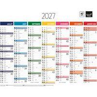 Lot de 10 Calendrier banque fr arc en ciel par 10 - 43x33,5cm - Image 2