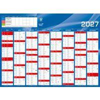 Lot de 10 Calendrier 2024-25 BANQUE SEPT/DEC 55X40,5 Bleu par 10 - Image 2