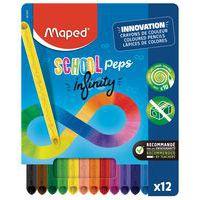 Etui 12 crayons de couleurs SCHOOL'PEPS INFINITY sans déchet - Image principale