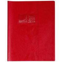 Protège-cahier grain cuir 20/100e 17x22 cm rouge - Image principale