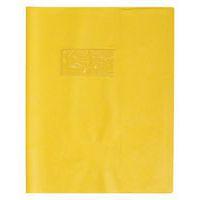 Protège-cahier grain cuir 20/100e 17x22 cm jaune - Image principale