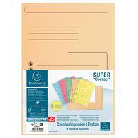 Paquet 25 chemises 2 rabats super 210g 24 x 32 cm coul ass - Image 3