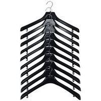 Lot de 10 cintres SJ45 en plastisque sans barre de pantalon noir - Image 5
