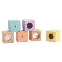 Lot 6 blocs sensoriels pastel en bois aux textures variées - Image 3