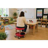 Tabouret flexible Atlas rouge pour enseignant - Image 4