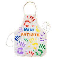 Tablier enfant 100% coton écru 43 x 55 cm - Image 4