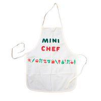 Tablier enfant 100% coton écru 43 x 55 cm - Image 3