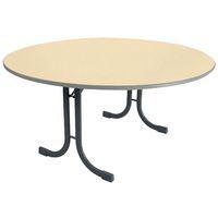 Table pliante Ideal Ø 150 pièt.courbe cht antichoc Seringa/Noir - Image principale