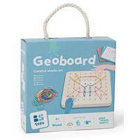 Géoboard - Plaque à picots en bois avec cartes et élastiques - Image 2