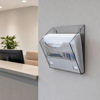 Support mural pour porte-brochures Helit - A4 et A5/A6 - Transparent - Image 3
