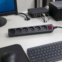 Multiprise 6 prises avec interrupteur noire - 4,0 m - Image 3