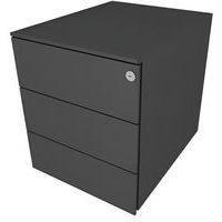 Caisson mobile 3 tiroirs L42xP53,3xH50,5 cm gris anthracite - Image 3