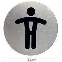 Plaque signalétique acier toilettes hommes - Image 2