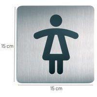 Plaque signalétique acier toilettes dames - Image 2