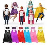 Lot 6 capes super-héros et masques coloris assortis - Image principale