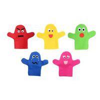 Lot 10 marionnettes à main en 5 couleurs assorties 22x20 cm - Image 2