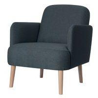 Fauteuil Duncan pied hêtre massif revêtement tissu polyester coloris Anthracite thumbnail image 2
