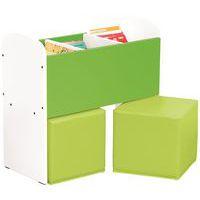 Bac à livres et poufs Confetti - Image principale
