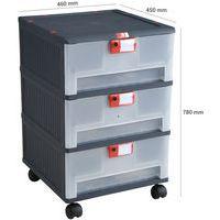 Bloc-tiroir Mopla - Avec roulettes, Nb de tiroirs : 3 - Image 2