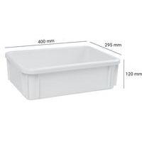 Lot de 8 bacs plastique 10L Blanc HIPS thumbnail image 2