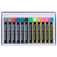 Boite de 12 Pastels à l'huile : 6 fluos et 6 métallisées 8mm - Image 2