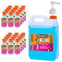Schoolpack 24 flacons 50 ml + 1 flacon 5 litres colle océane bleue + 1 pompe doseuse - Image principale