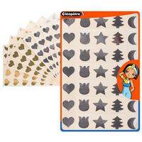 Pochette 24 planches A4 soit 840 gommettes prédécoupées - Cleopatre
