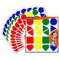 Assortiment 480 gommettes géantes 45mm-5 formes-4 couleurs - Image principale