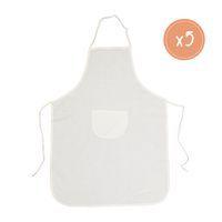 Lot tabliers adulte coton 100g/m² - 65x90 cm - 5 pcs - écru thumbnail image 3