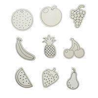 Pack d'aimants Fruits en bois à colorier - 9 pcs thumbnail image 2