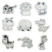 Pack d'aimants Animaux en bois à colorier - 9 pcs thumbnail image 3
