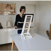 Station de travail assis/debout Harry Blanc laqué - Makiba - Image 5