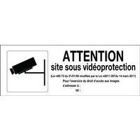 Panneau de signalisation réglementaire - Attention site sous vidéoprotection - Rigide thumbnail image