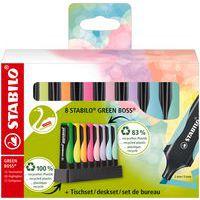 Set de 8 surligneurs pastel/fluo green boss - Stabilo