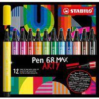 Etui de 12 feutres pointe biseautée pen 68 max arty - Stabilo thumbnail image