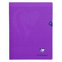 Mimesys cahier piqué polypro 24x32cm 96p séyès Violet - Lot de 10 - Image principale