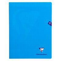 Mimesys cahier piqué polypro 24x32cm 48p séyès Bleu - Lot de 10 - Image principale